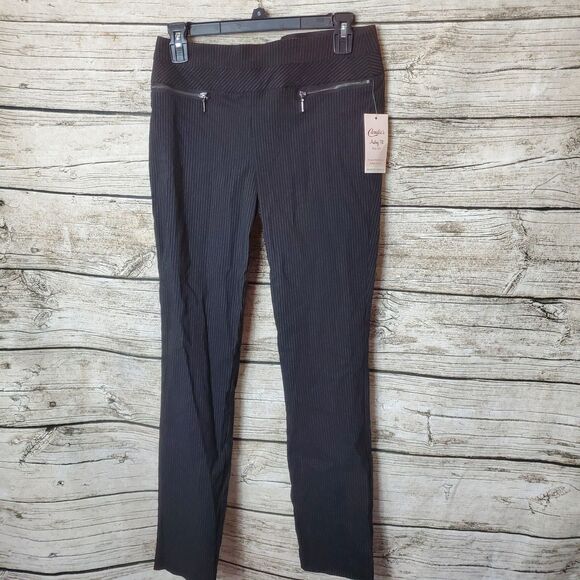 NEW! Candies Black / Grey Audrey Fit Pull On Pants -  Size Medium NWT - Picture 1 of 9